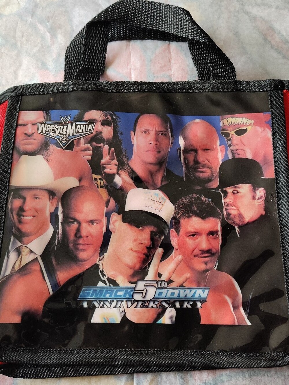 Unused Vintage 2004 WWE Smack Down 5th Anniversary Tote Bag John Cena Undertaker